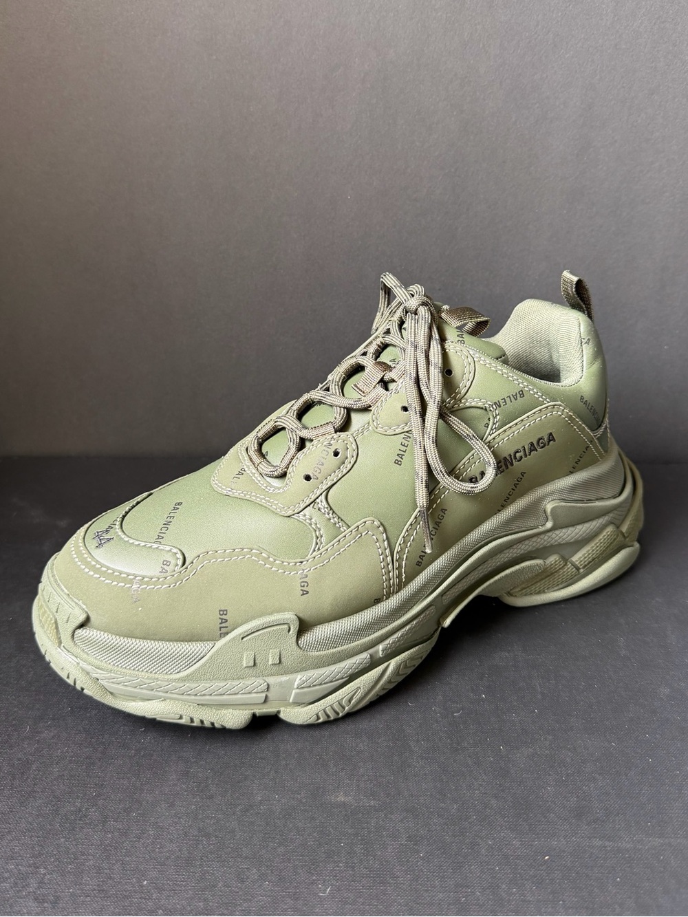 BALENCIAGA triple S all over logo men's sneakers